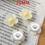 20MM flower Resin snap button charms