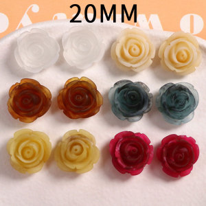20MM flower Resin snap button charms