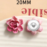 20MM flower Resin snap button charms