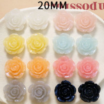 20MM flower Resin snap button charms