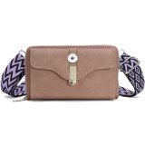 Single shoulder crossbody bag, broadband mobile phone bag, large capacity small square bag fit 20MM  Snaps button jewelry wholesale