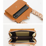 Single shoulder crossbody bag, broadband mobile phone bag, large capacity small square bag fit 20MM  Snaps button jewelry wholesale
