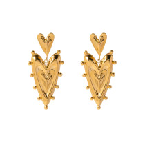Stainless steel love earrings