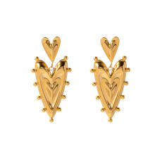 Stainless steel love earrings
