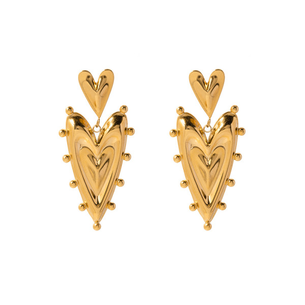 Stainless steel love earrings