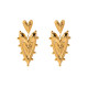 Stainless steel love earrings