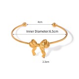 Stainless steel bow bracelet