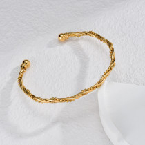 Stainless steel Fried Dough Twists bead winding bracelet