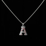 Stainless Steel 26 English Letter Pendant Basketball Line Necklace