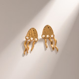 Stainless steel jellyfish earrings
