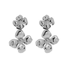 Stainless steel flower earrings