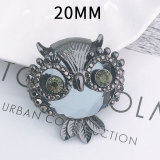 20MM Owl Water Diamond snap button charms