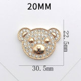 20MM Little Bear snap button charms