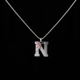 Stainless Steel 26 English Letter Pendant Basketball Line Necklace