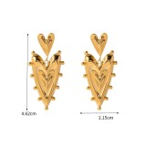 Stainless steel love earrings