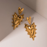 Stainless steel love earrings