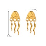 Stainless steel jellyfish earrings