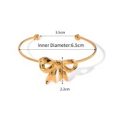Stainless steel bow bracelet