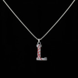 Stainless Steel 26 English Letter Pendant Basketball Line Necklace