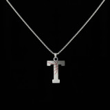 Stainless Steel 26 English Letter Pendant Basketball Line Necklace