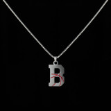 Stainless Steel 26 English Letter Pendant Basketball Line Necklace