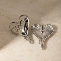 Stainless steel love earrings