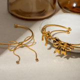 Stainless steel bow bracelet