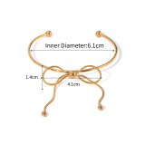 Stainless steel bow bracelet