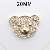 20MM Little Bear snap button charms