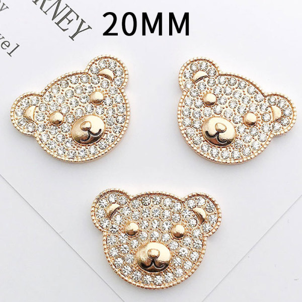 20MM Little Bear snap button charms