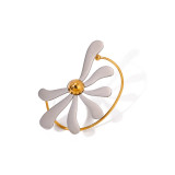 Stainless steel flower earrings