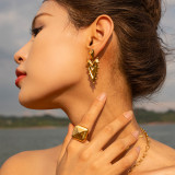 Stainless steel love earrings
