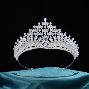 Alloy Crystal Crown Wedding Ball Party Bridal Crown