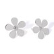 Stainless steel flower earrings
