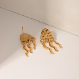 Stainless steel jellyfish earrings