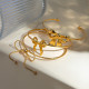 Stainless steel bow bracelet