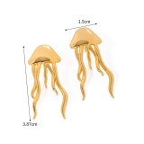 Stainless steel jellyfish earrings