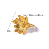 Stainless steel sunflower earring ring