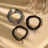 Ocean Vacation Rice Ball Bracelet Seahorse Dolphin Bohemian Bracelet Set