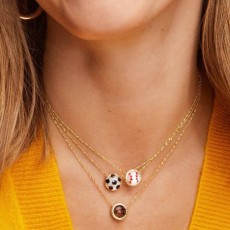Football, basketball, baseball sports style copper necklace