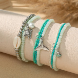Ocean Vacation Rice Ball Bracelet Seahorse Dolphin Bohemian Bracelet Set