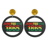 Black Liberation Day African Women Exaggerate Big Earrings with Multi Material Festival Atmosphere Earrings
