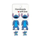 Cartoon Stitch Earrings Starry Baby Earstuds Angel Earrings Laura 3D