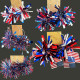 American Independence Sunrise Street Jewelry Atmosphere Shining Earrings Big Ball Fireworks Earrings Exaggerated Earrings