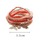 Ocean Vacation Rice Ball Bracelet Seahorse Dolphin Bohemian Bracelet Set