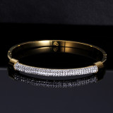 Stainless steel clay water diamond bracelet