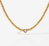 Stainless Steel Beaded Love Necklace Bracelet