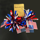 American Independence Sunrise Street Jewelry Atmosphere Shining Earrings Big Ball Fireworks Earrings Exaggerated Earrings