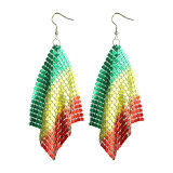 Black Liberation Day African Women Exaggerate Big Earrings with Multi Material Festival Atmosphere Earrings