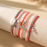 Ocean Vacation Rice Ball Bracelet Seahorse Dolphin Bohemian Bracelet Set